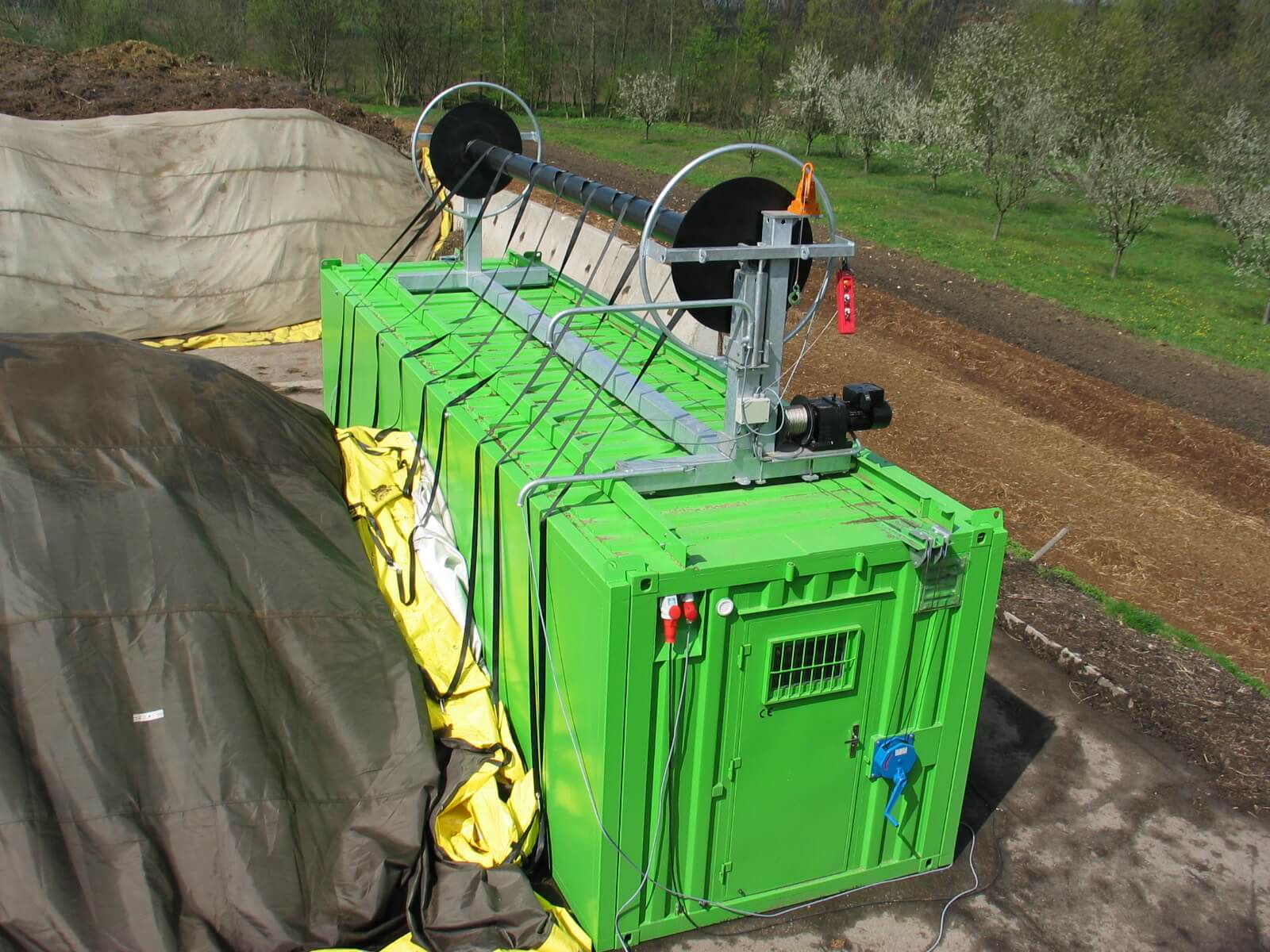Dachaufbau des Kompostiercontainers